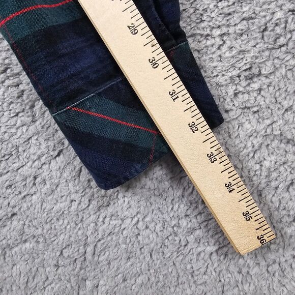 Le 31 Par Simons Mens Green Blue Button Up Plaid Shirt Preppy Size XL - Picture 11 of 12